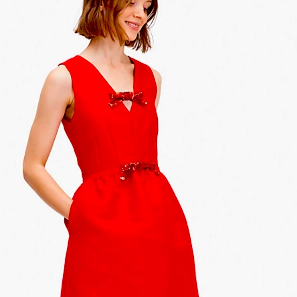 Kate Spade Sequin Bow Mikado Dress (SOLD)
